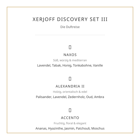 Xerjoff Discovery Set III (3 x 15 ml) – Die absolute Königsklasse vereint