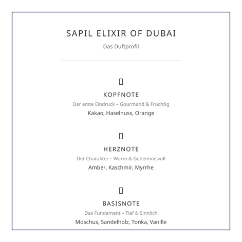 Sapil Elixir of Dubai (Eau de Parfum, 100ml) – Das flüssige Gold der Verführung