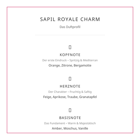 Sapil Royale Charm (Eau de Parfum 100ml) – Der ultimative fruchtige Verführungsküns