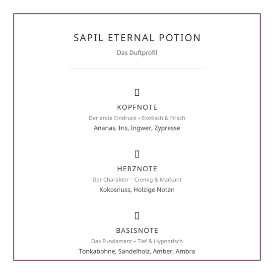 Sapil Eternal Potion (Eau de Parfum 100ml) – Die Essenz hypnotischer Anziehung
