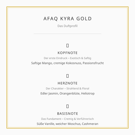 AFAQ KYRA GOLD – Eau de Parfum (100 ml)