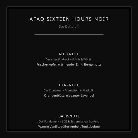 AFAQ SIXTEEN HOURS NOIR – Eau de Parfum (100 ml)