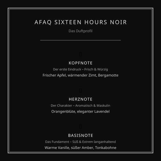 AFAQ SIXTEEN HOURS NOIR – Eau de Parfum (100 ml)